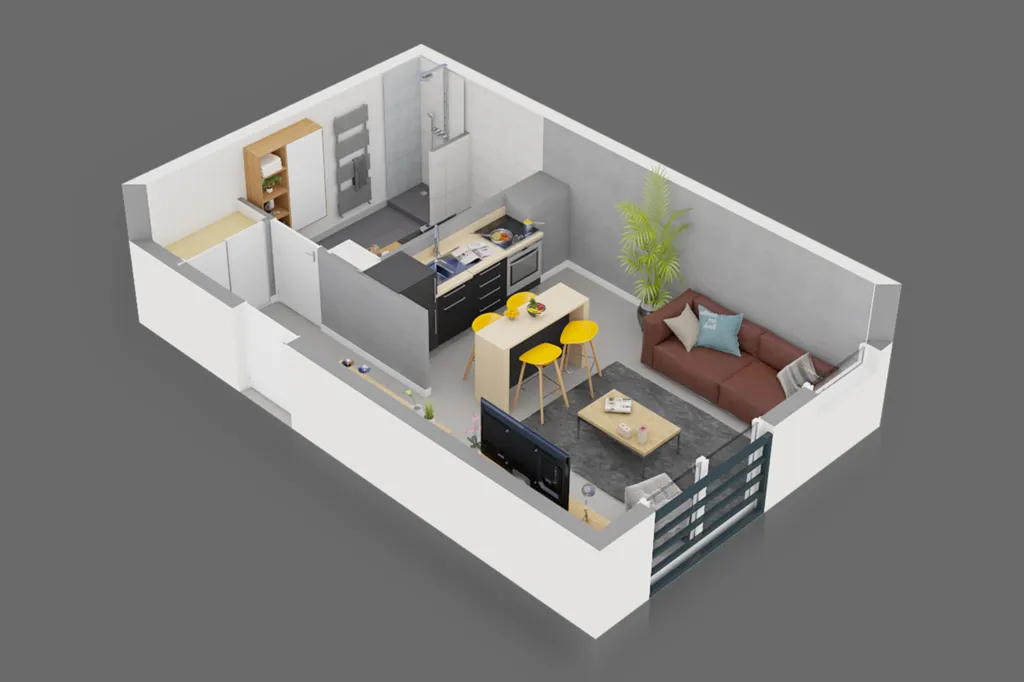 appartement T1 à Villeurbanne 