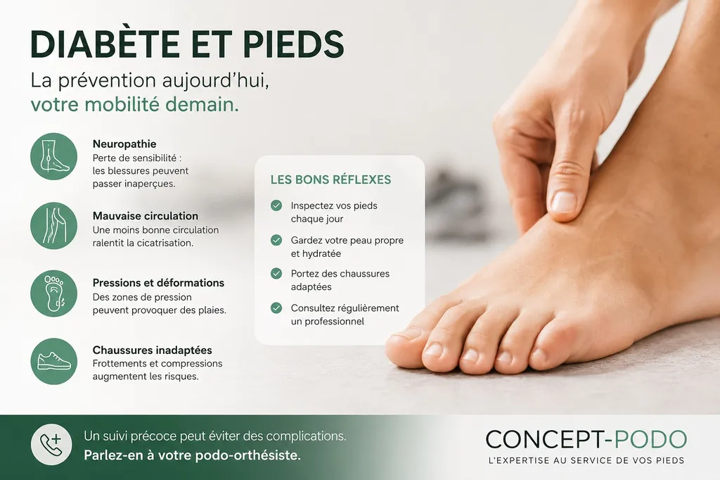 prévention plaies du pied diabétique au Havre