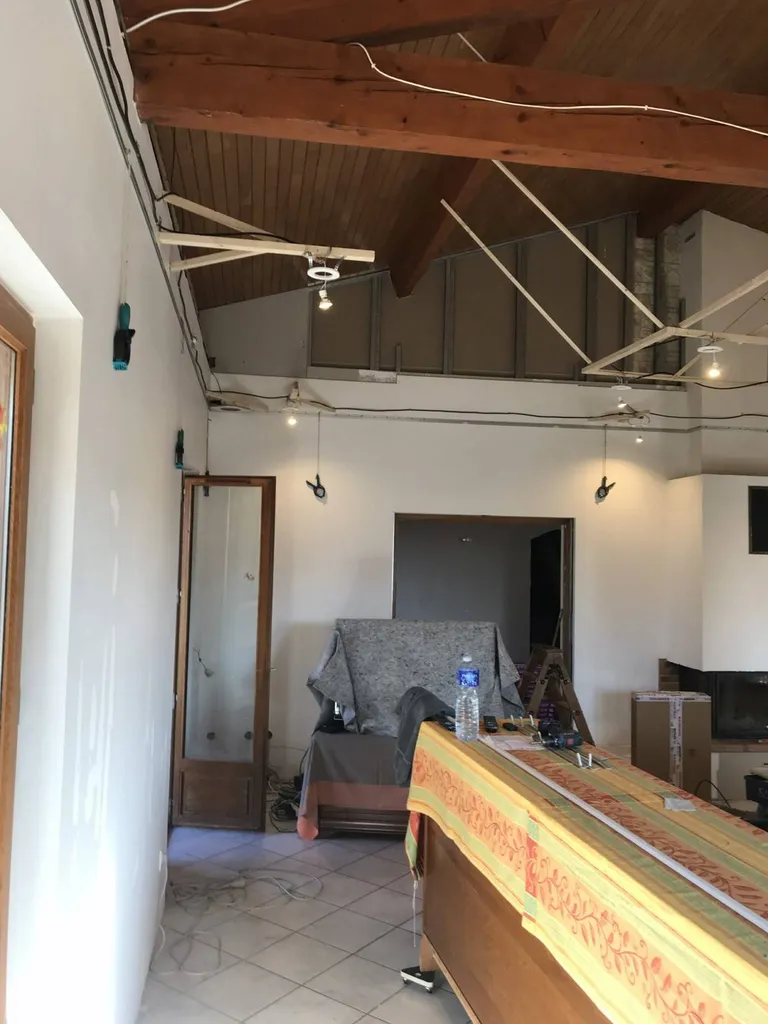 Abaissement plafond par pose plafond tendu blanc mat BARRISOL, Muret