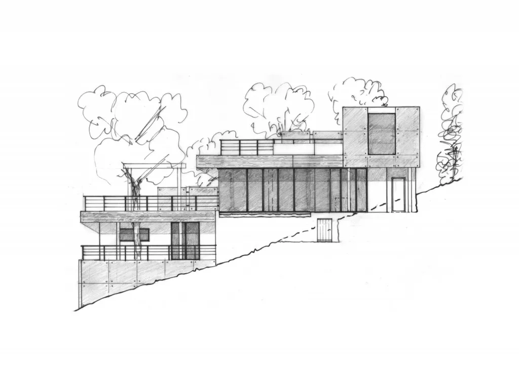 Façade Est - Maison contemporaine à Sainte-Maxime (Var)