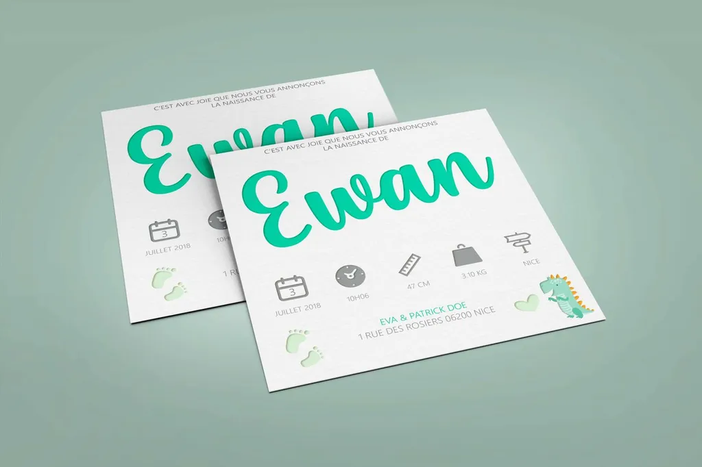 faire part de naissance par graphiste à Marseille