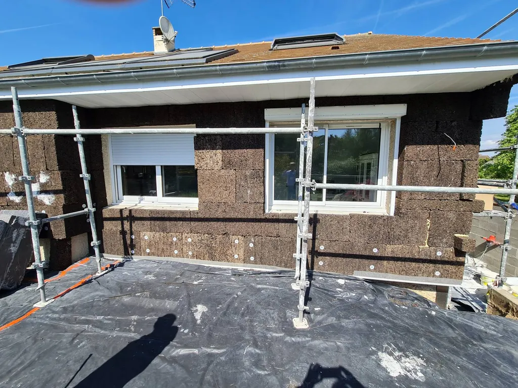 Pose de liège de 15cm 