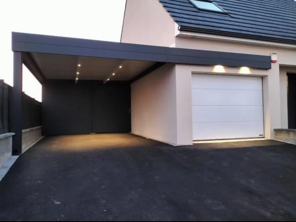 installation Carport et pool house aluminium avec possibilité de fermer les carports pour réaliser un garage  
Sur Le Havre 76 et ses alentours  
**DRM Rénovation**