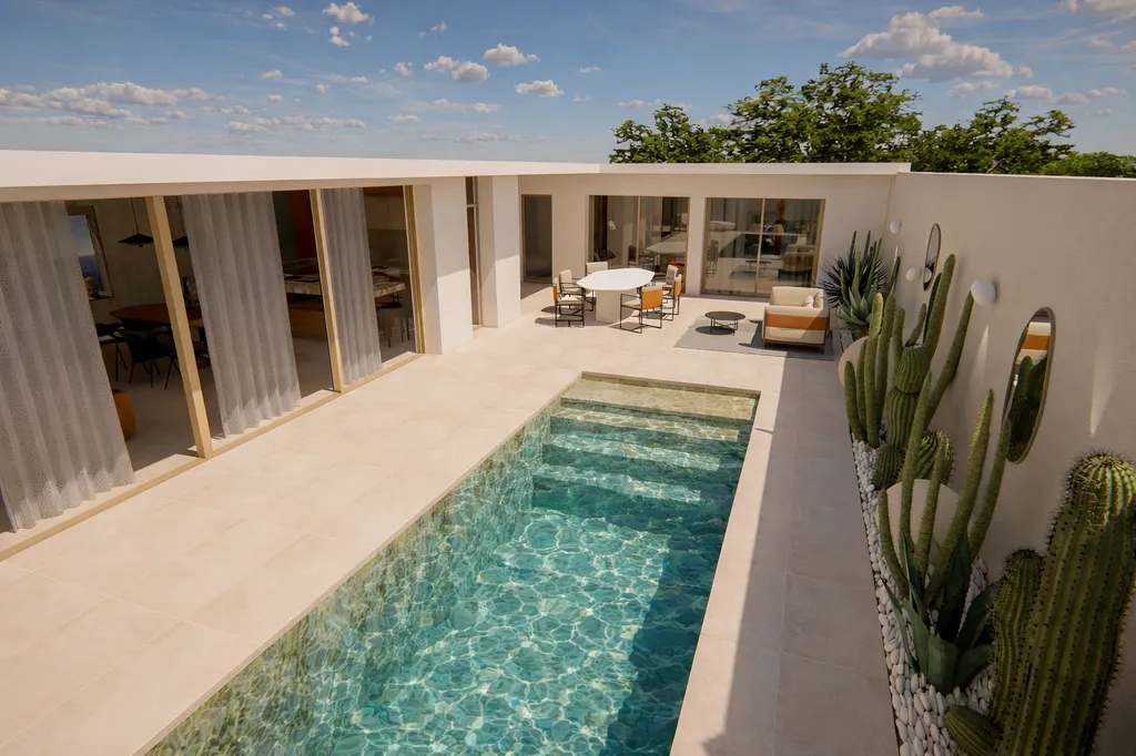 Piscine aux lignes épurées