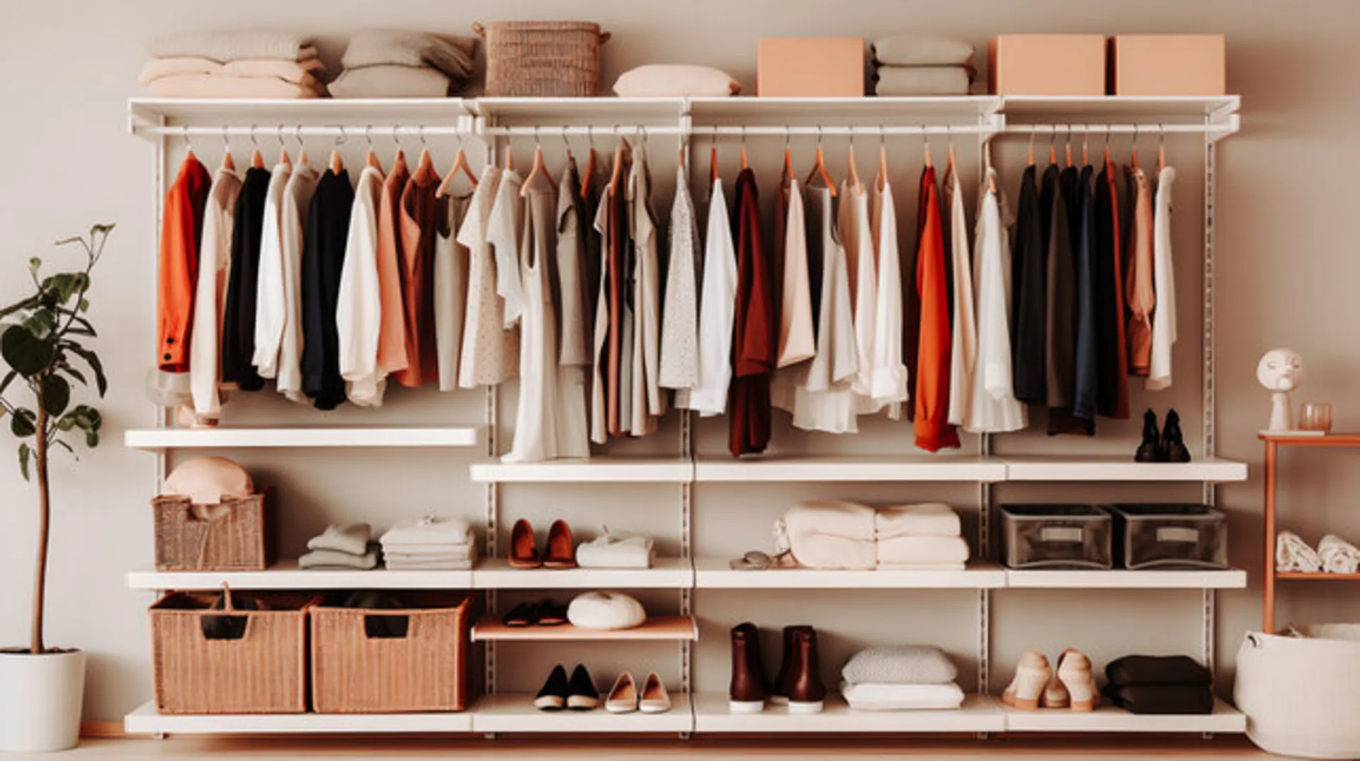 rangements vêtements dans une chambre à Bègles