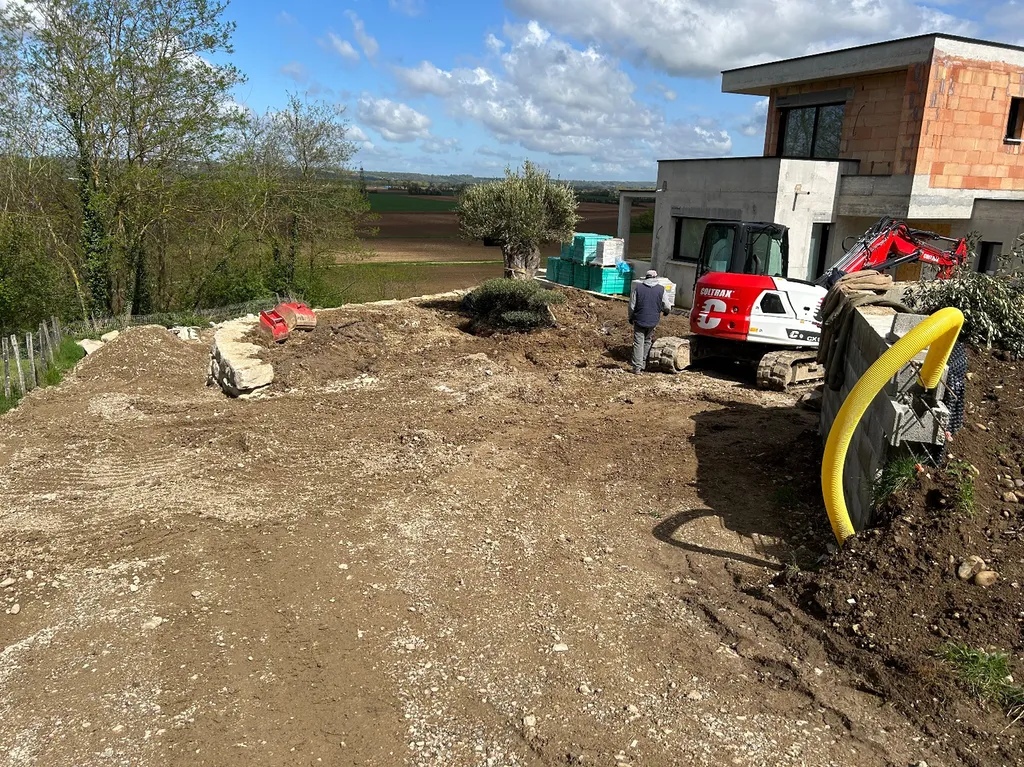 Terrassement divers avec la conception d’un enrochement sur la commune de Divonne-les-Bains 