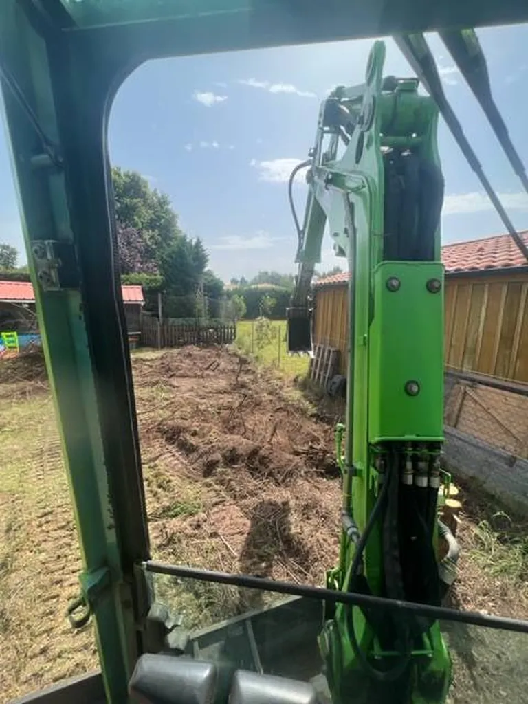Abattage d’une haie de cyprès desséchée à Biscarrosse