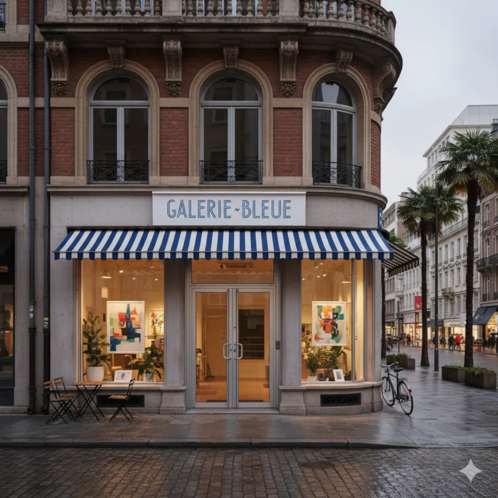 Devanture de magasin avec une porte en aluminium