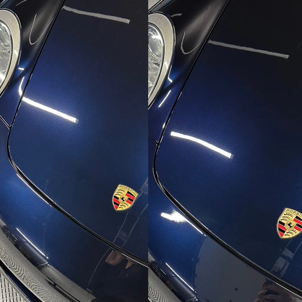 Suppression des rayures sur une Porsche 997 Carrera S proche de Le Mans