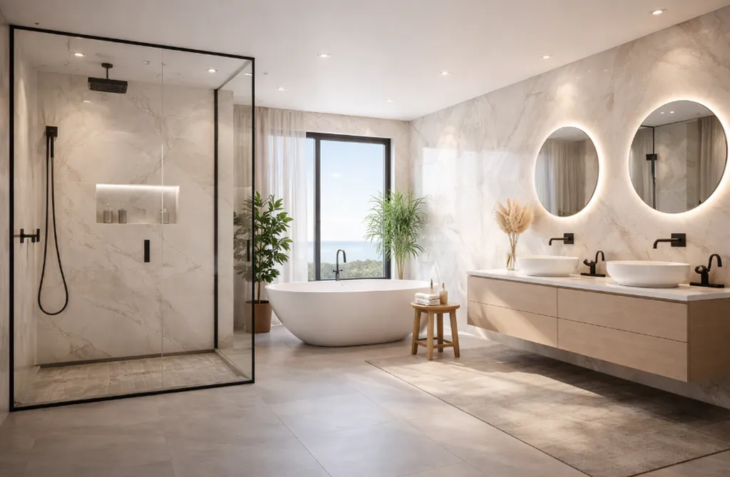 Rénovation salle de bain Saint Adresse secteur Le Havre : projet clé en main réalisé par des artisans plombiers qualifiés