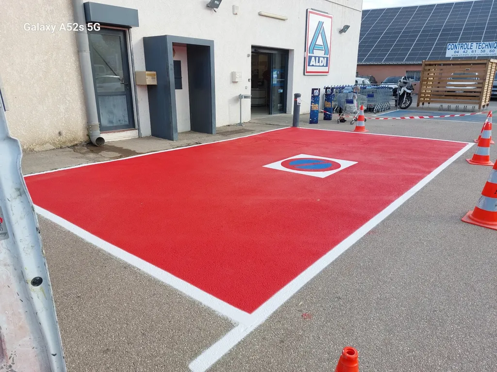 Marquage au sol de places de Parking dans les Bouches-du-Rhône 