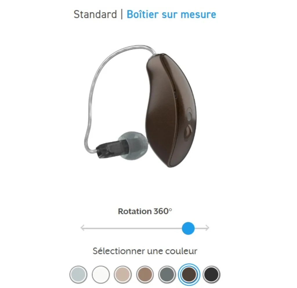 Appareil auditif discret, performant et rechargeable proche de Lyon: modèle mRIC R (rechargeable) Omega AI disponible dans un de nos centres