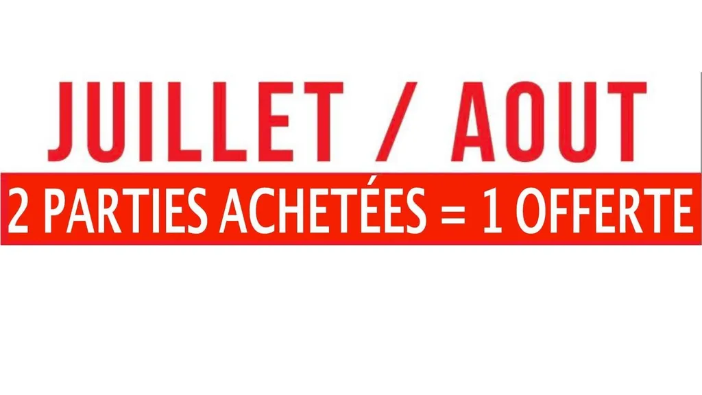 Promotion de l'été sur le laser game avec 2 parties achetées la troisième est offerte ( salle climatisée)