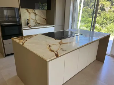 cuisine en Quartzite Blue Roma
