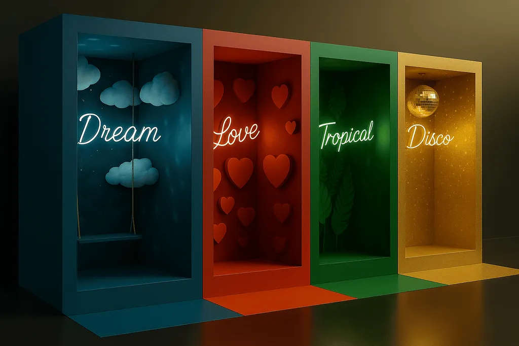 Box à selfie 4 univers pour une marque de luxe à Marseille par Pictiz