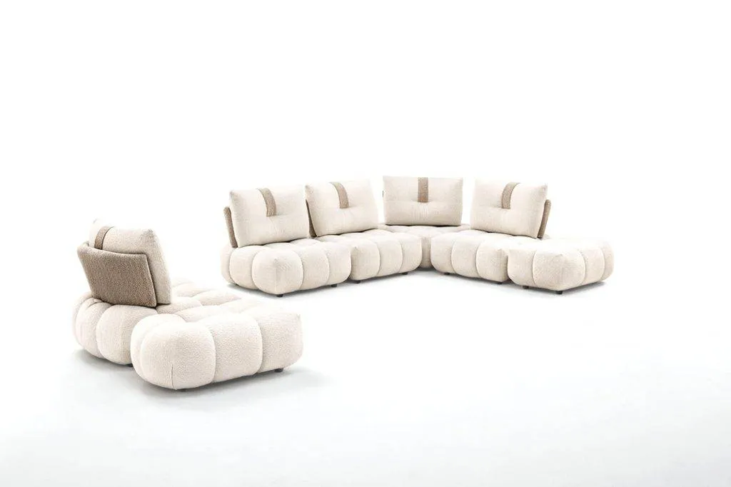 canape avec angle blanc avec dossier qui recule à Hyères