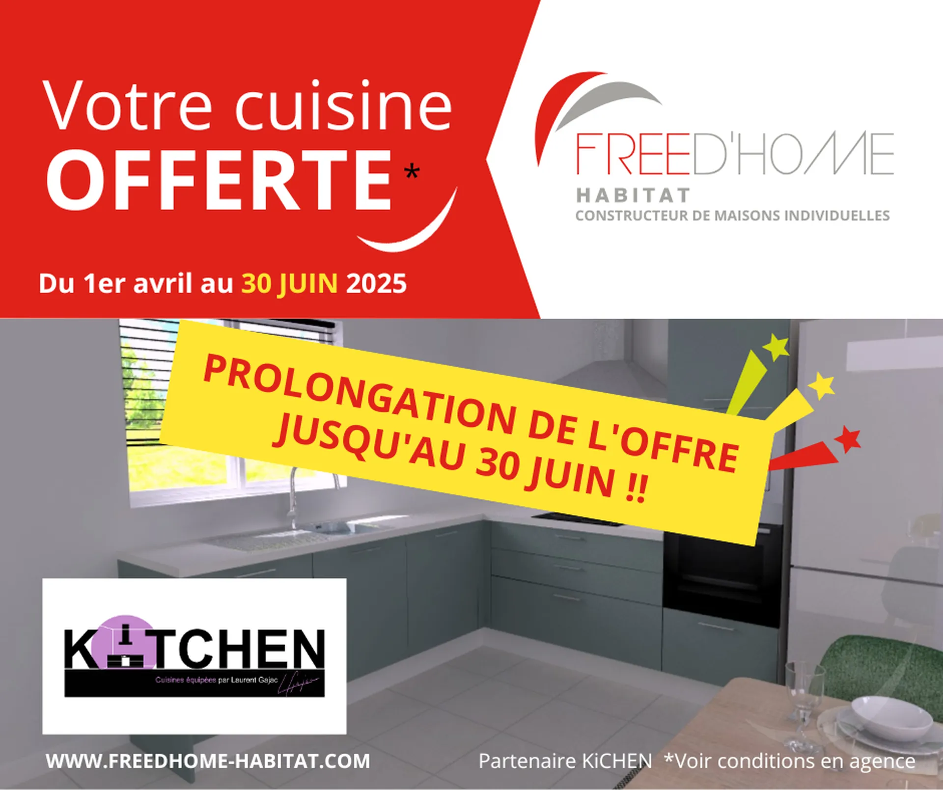 Votre cuisine offerte du 1er avril au 30 juin 2025 - Prolongation