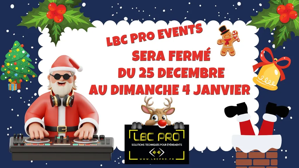 Fermeture du jeudi 25 Décembre au Dimanche 4 janvier