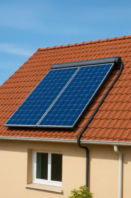 Installation d'un chauffage solaire avec capteurs thermique en toiture dans le Var 