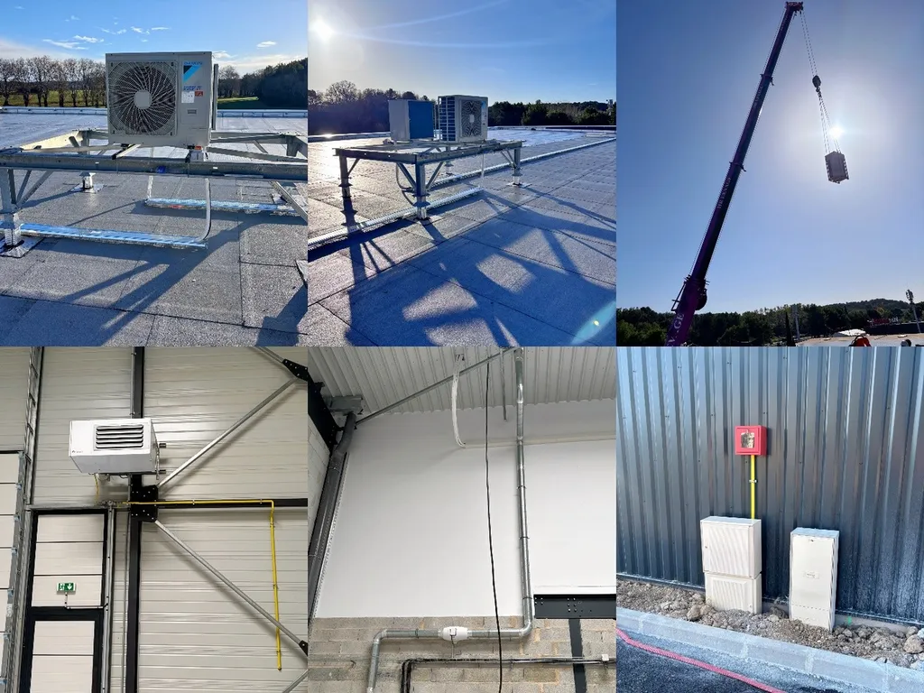 Installation complète de chauffage, climatisation et ventilation pour la construction de nouveaux immeubles d'activité tertiaires à Venelles dans les Bouches-du-Rhône (13)