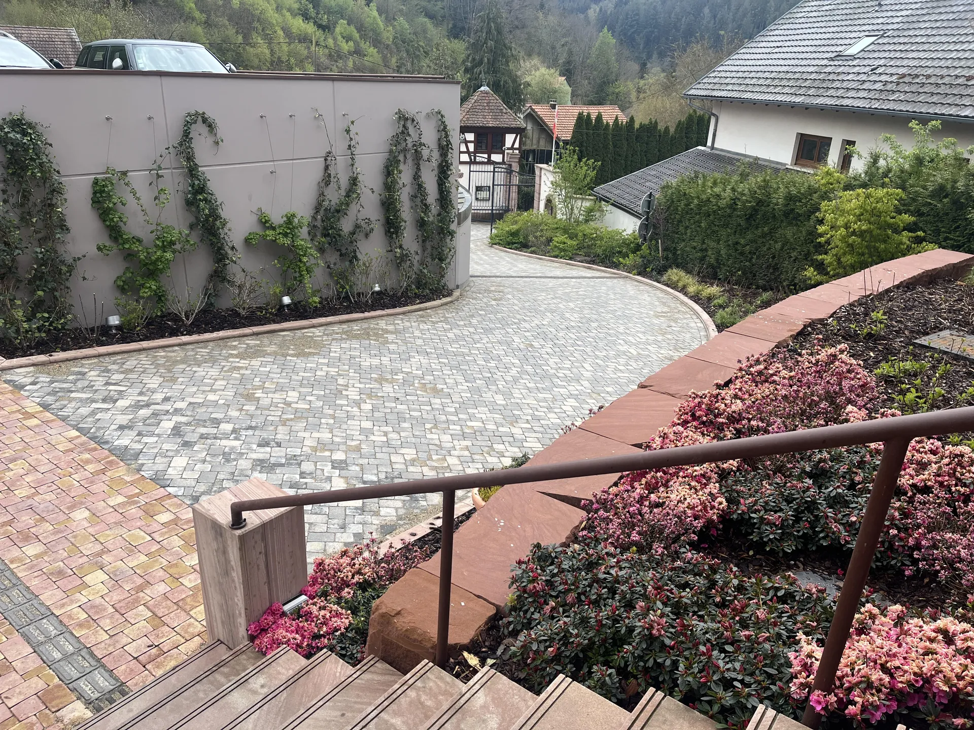 Pose de pavé pour l'hôtel la Chenaudière CLK 