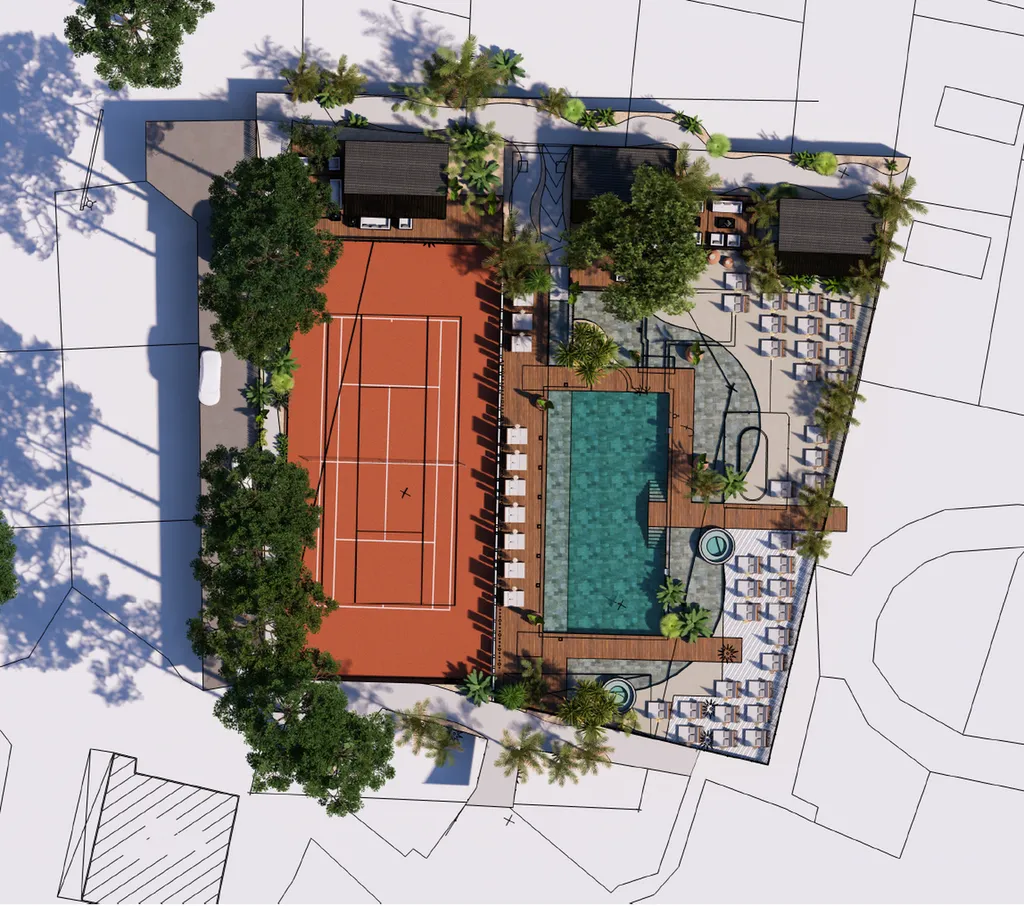 Aménagement des espaces dans le cadre de la rénovation des espaces communs du camping Les Grands Pins à Lacanau