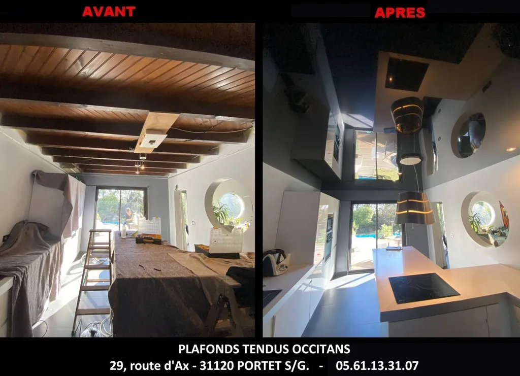 AVANT / APRES - Plafonds Tendus Occitans Toulouse - St Paul sur Save