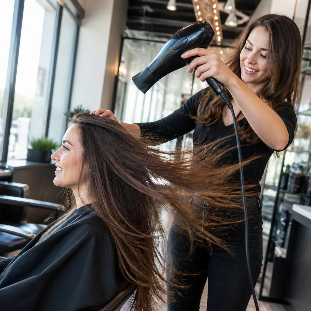 brushing cheveux longs