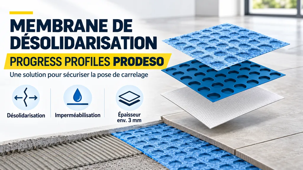 Membrane de désolidarisation PROGRESS PROFILES PRODESO : une solution pour sécuriser la pose de carrelage