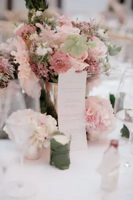 Chic wedding menu