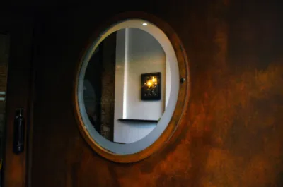 PORTE EN BOIS RECOUVERTE DE METALDECO FER OXYDE