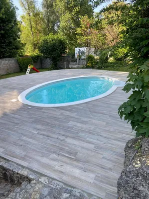 Rénovation d'une piscine ovale sur cognac 
