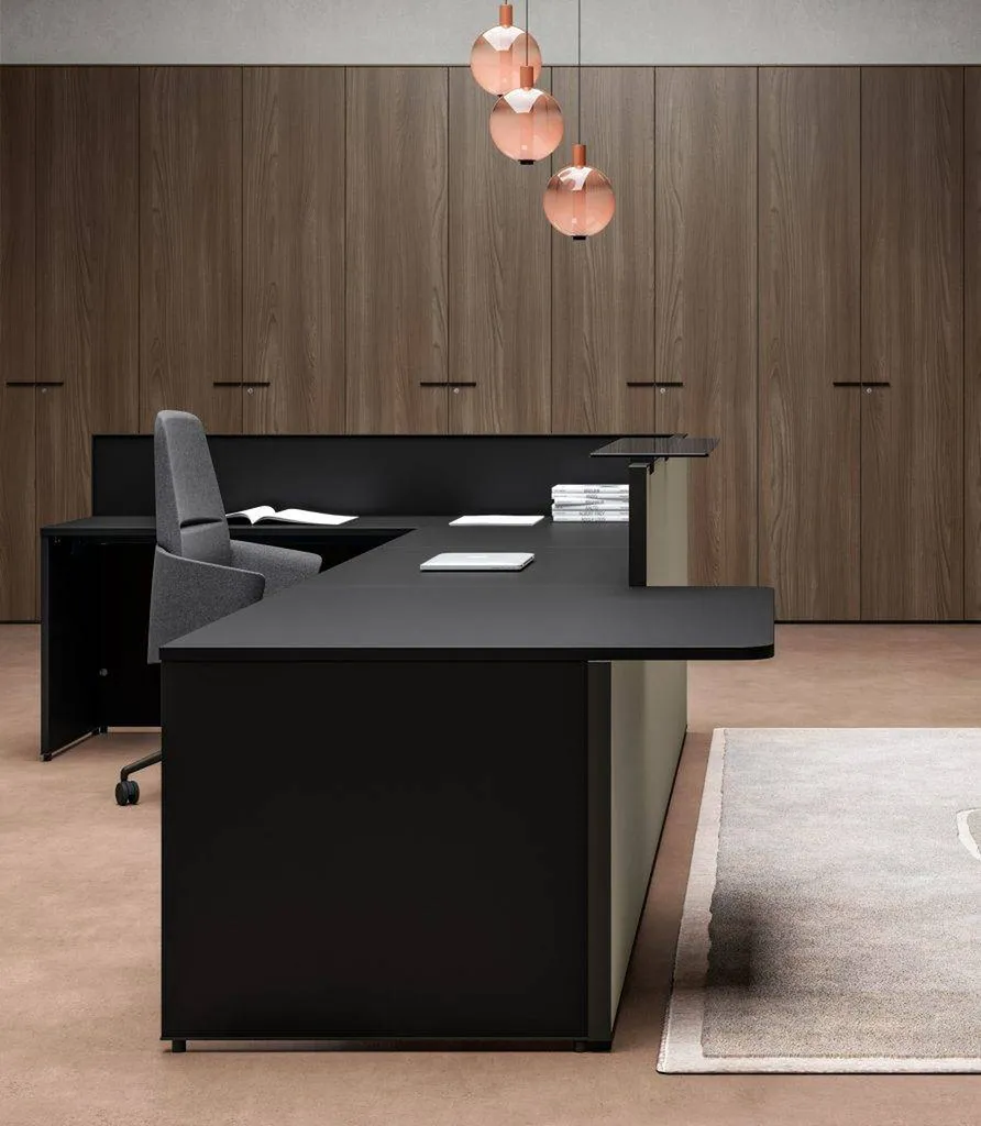 Banque d'accueil Outline en L à LYON