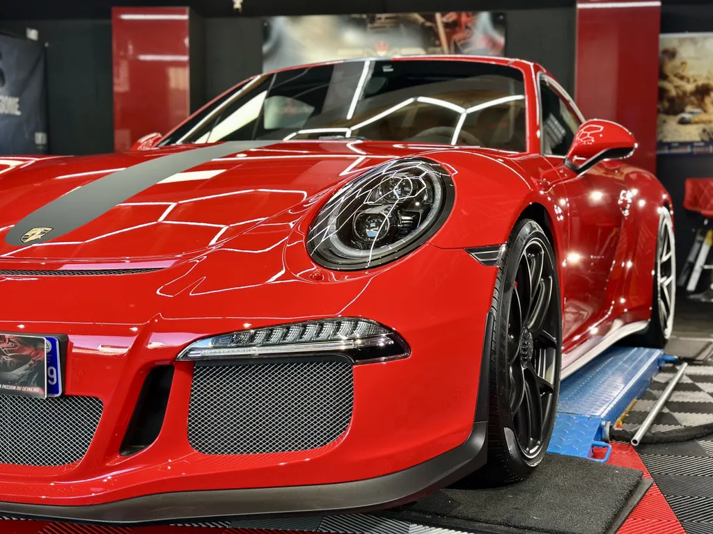 traitement céramique et protection PPF face avant porsche 991 GT3 sur lyon 