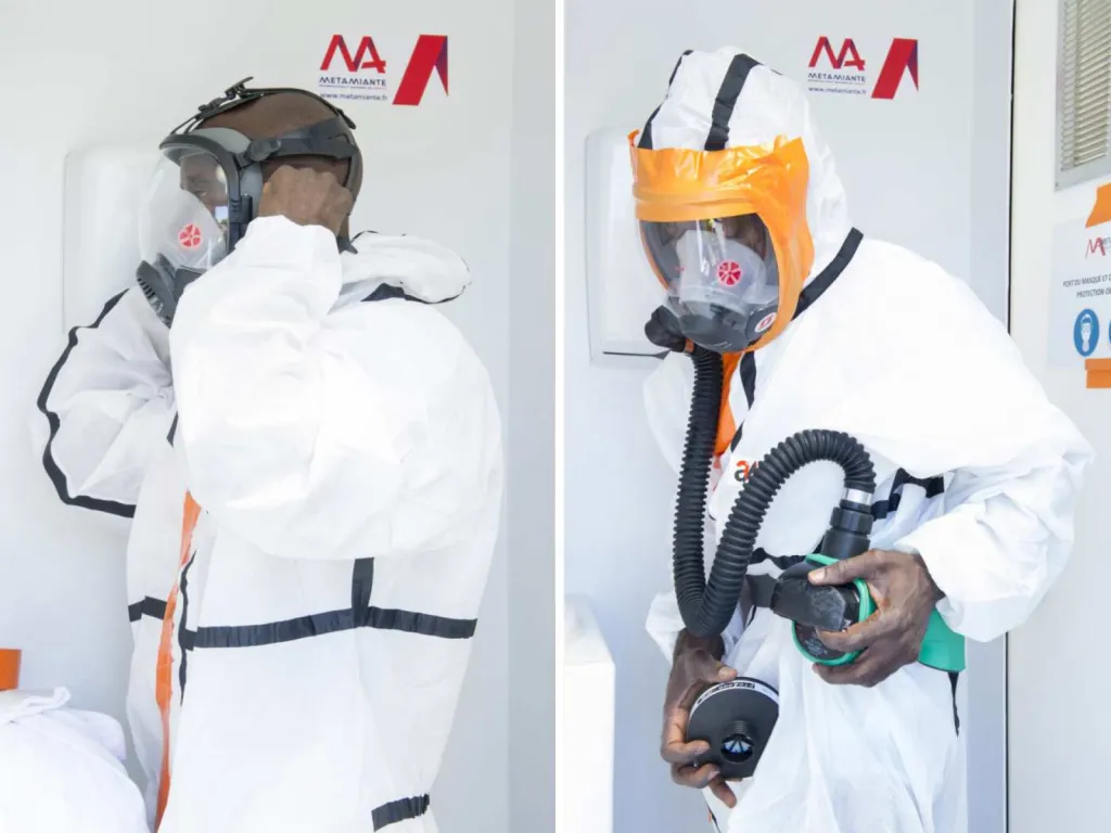 photographe chantier BTP habillement réglementé pour chantier de désamiantage