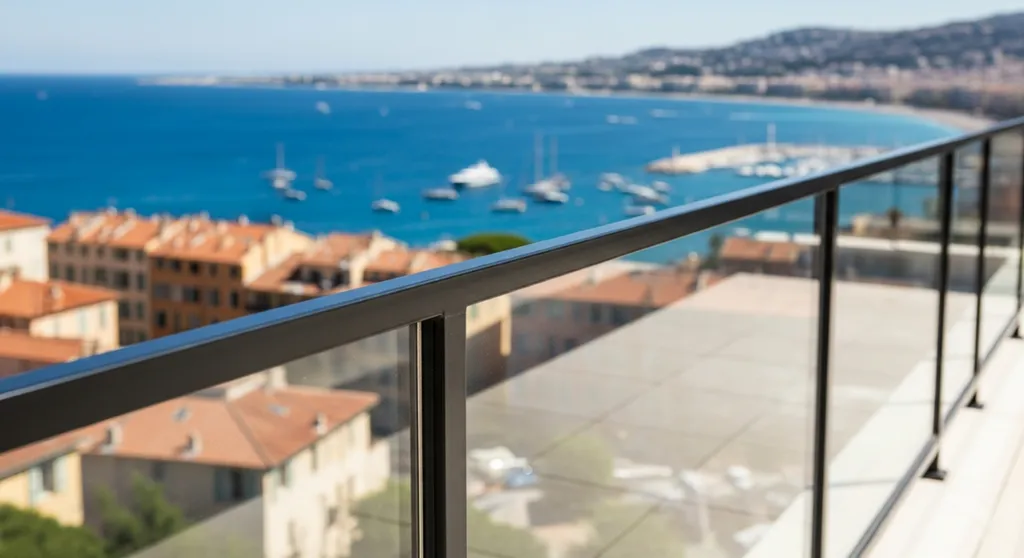 Poser un garde-corps de terrasse en verre et acier pour sécuriser un balcon ou une mezzanine à Nice et Antibes
