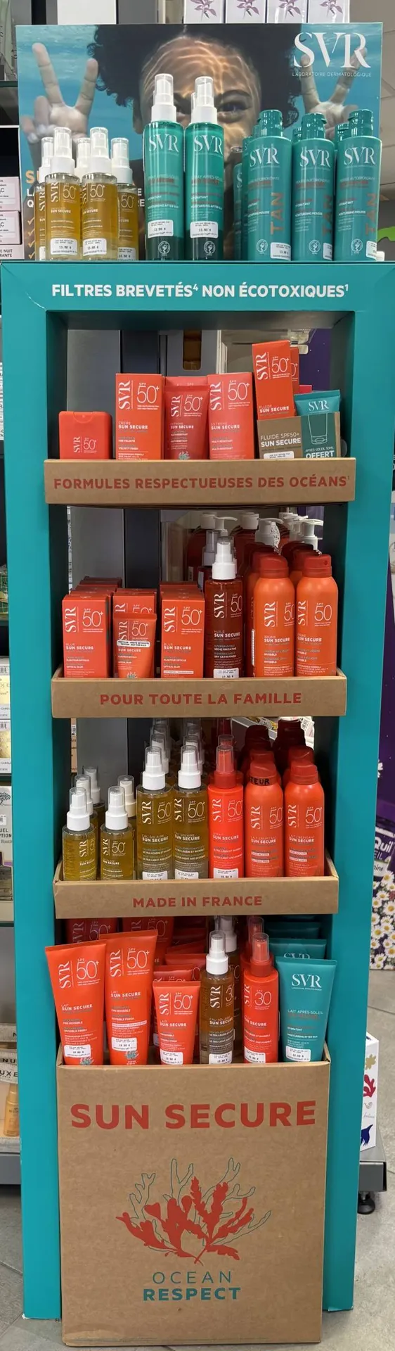 gamme sun secure en pharmacie 