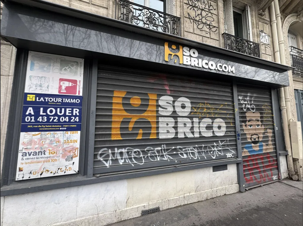 Location - Boutique 195 m², Breguet Sabin - Chamin Vert, Boulevard Richard Lenoir 75011 PARIS