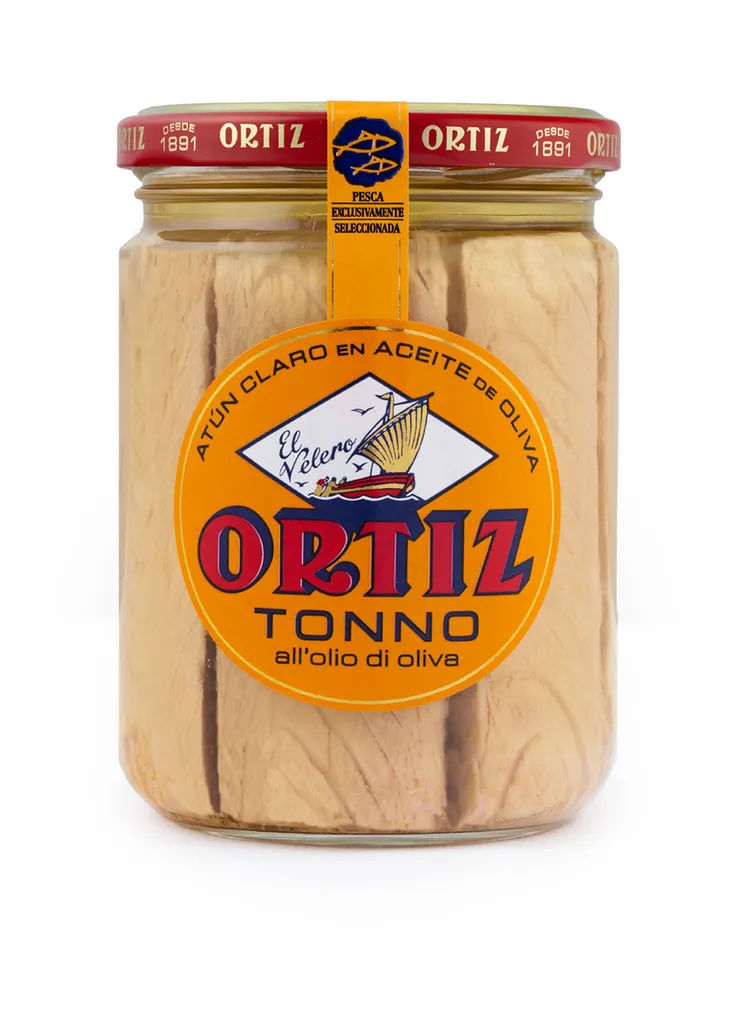 O87 - Thon Albacore 400g, bocal verre 