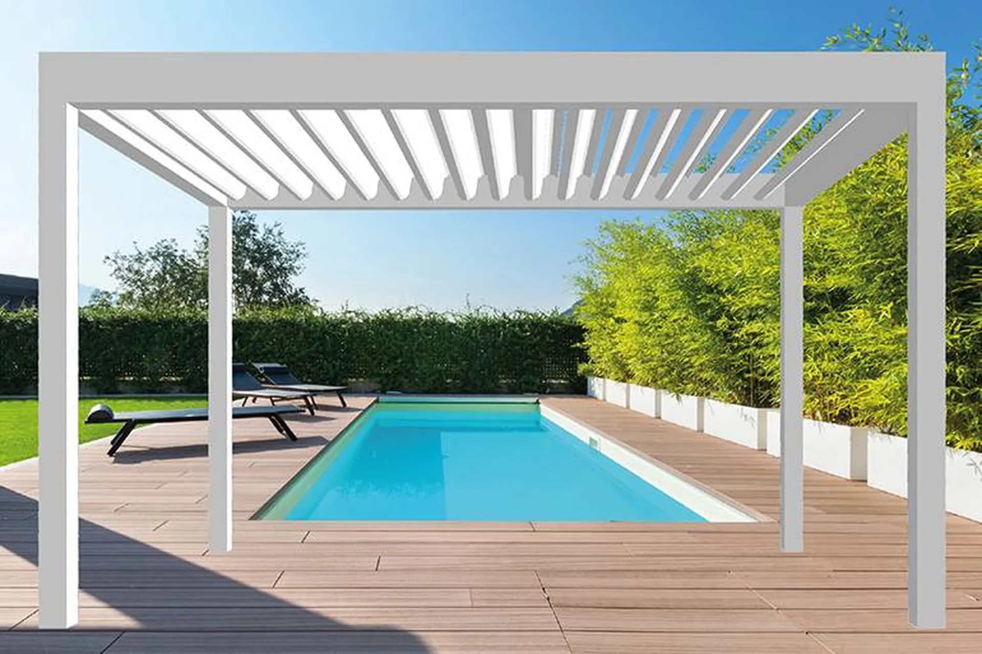 Pose Pergolas Bioclimatiques Gamme IZI de Marquise