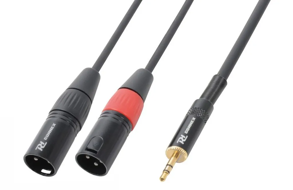CORDON AUDIO 2 X XLR MÂLE / JACK 3,5 MÂLE STÉRÉO, 3 M - CX70-3