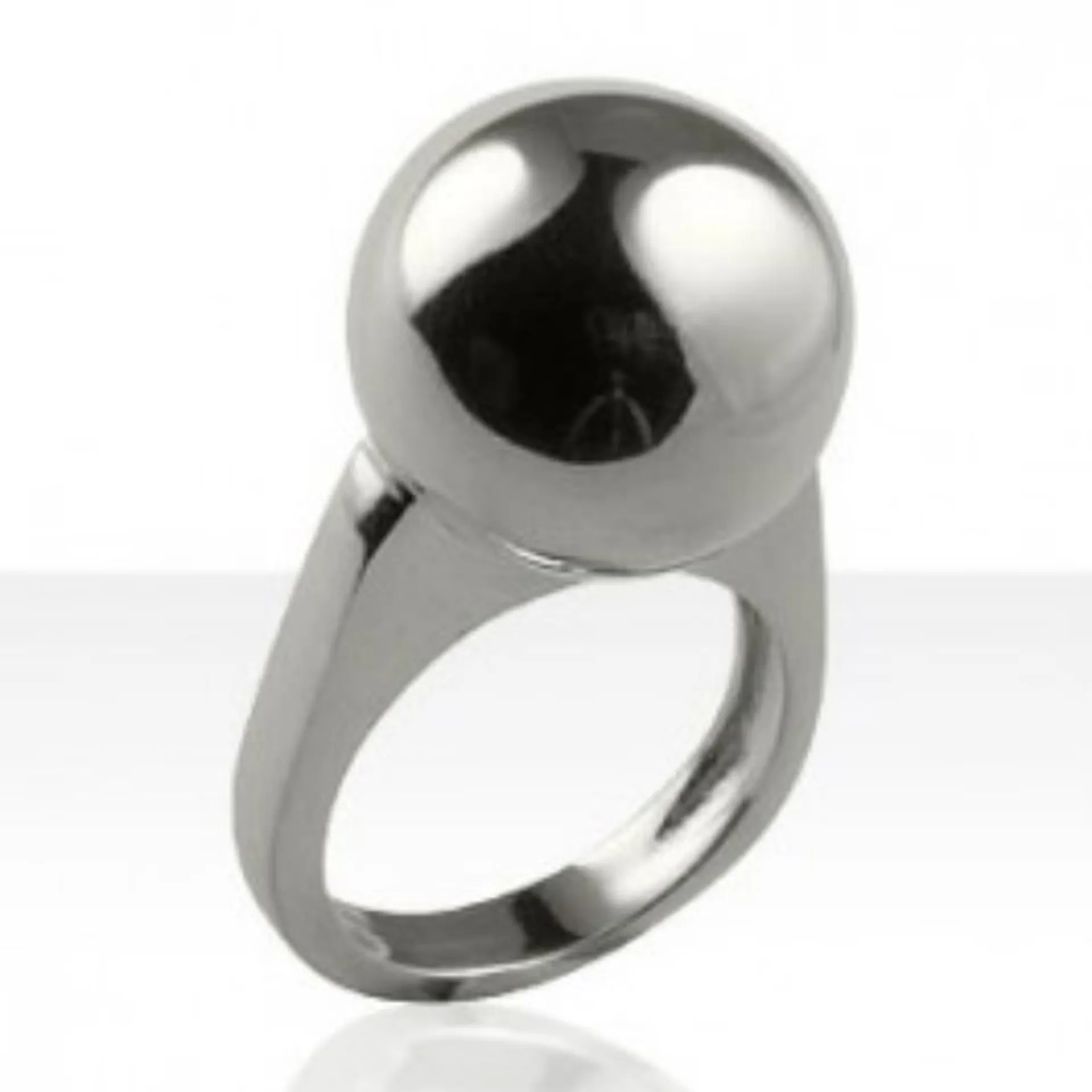 bague boule argent