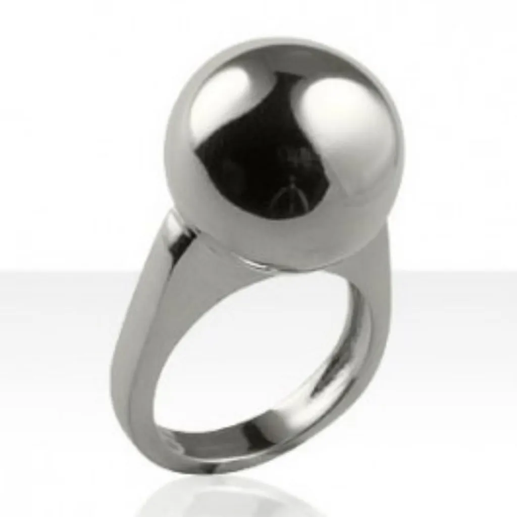 bague boule argent