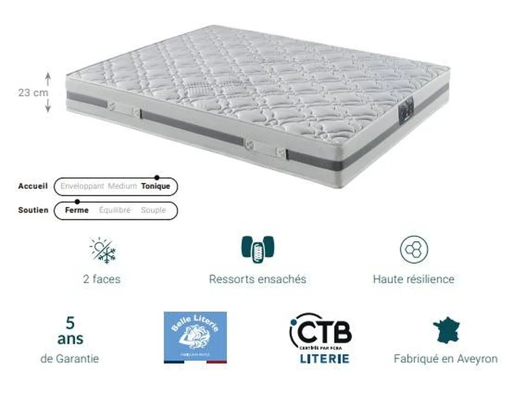 Vente d'un matelas ALLIAGE de chez TECHNILAT