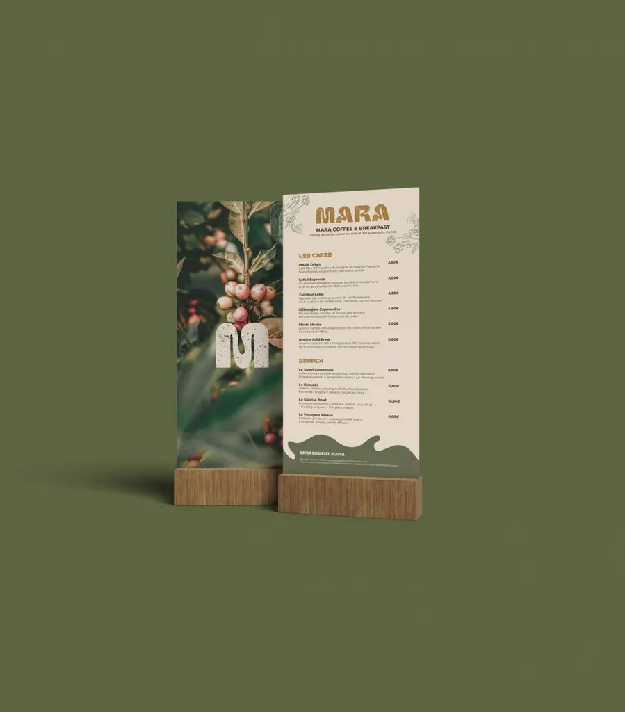 menu pour coffeshop ethic à marseille