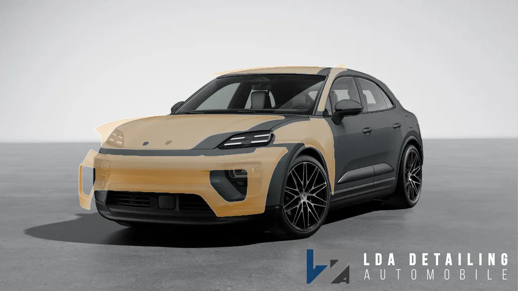 Protection PPF avant Porsche Macan pour préserver durablement la peinture avec film XPEL haute résistance professionnelle