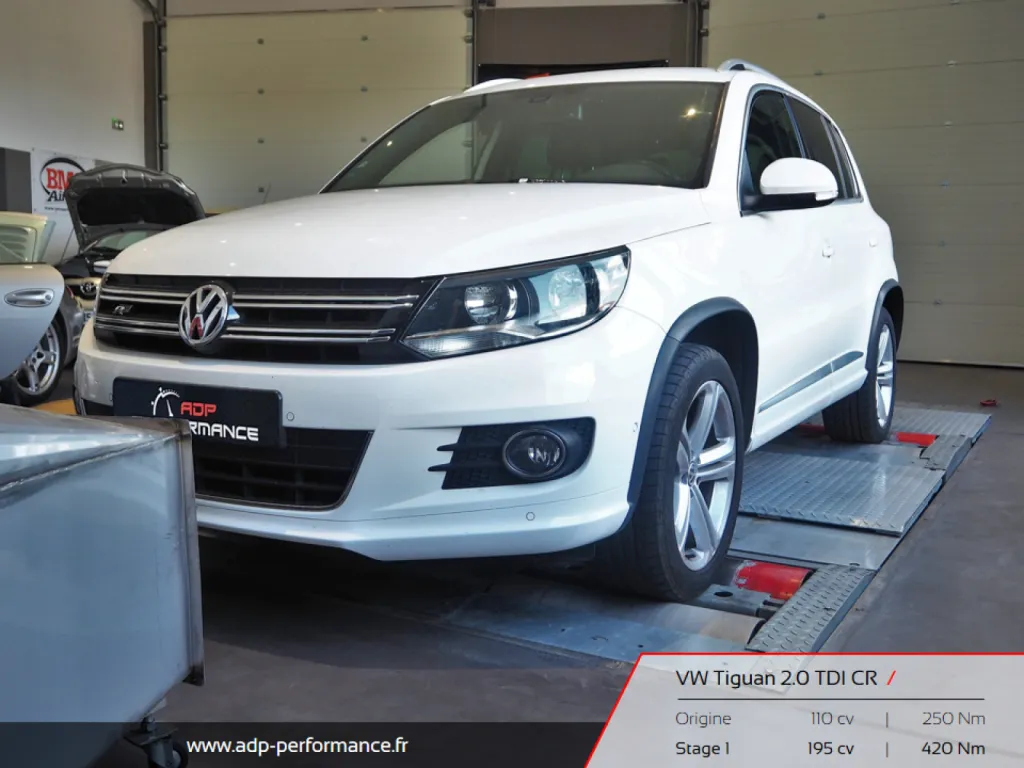 Reprogrammation moteur Aix en Provence - Volkswagen Tiguan 2.0 TDI CR 110 cv - ADP Performance