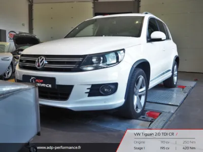 Reprogrammation moteur Aix en Provence - Volkswagen Tiguan 2.0 TDI CR 110 cv - ADP Performance