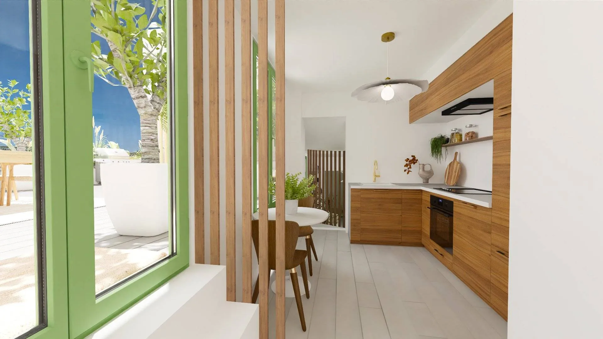 Appartement de 53.88 m² avec terrasse plein sud de 64.43m² entièrement rénové à Dieppe, quartier du Pollet