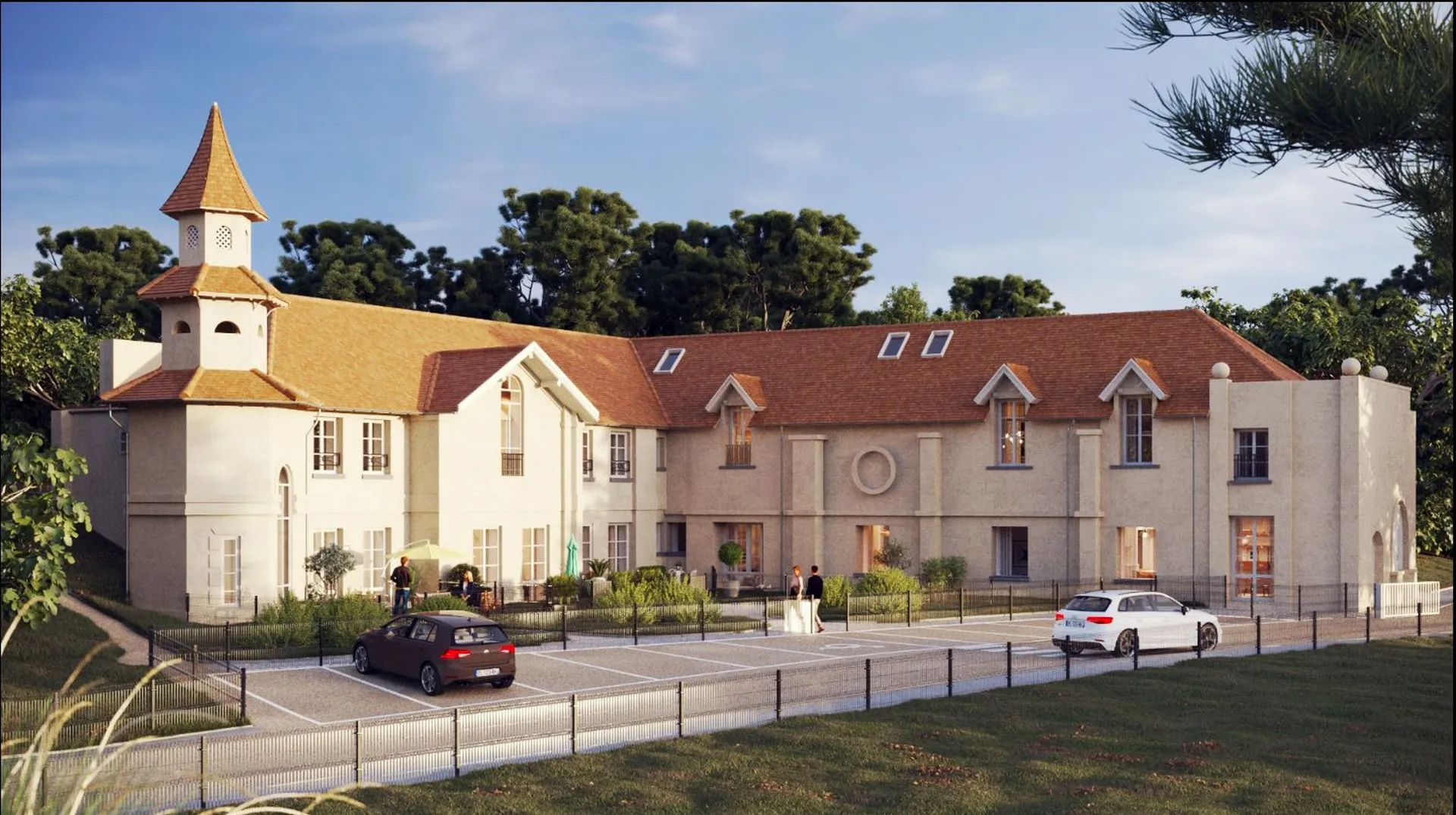 A vendre dans le neuf duplex de 4 pièces de 75,70 m2 en rez de chaussée avec un extérieur privatif de 29,80 m2.